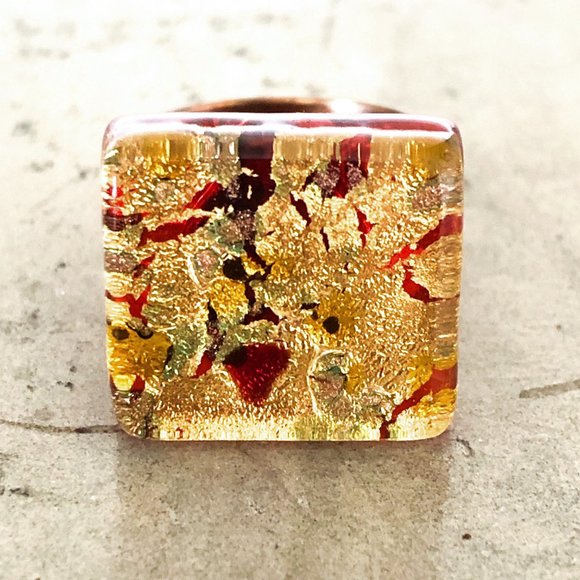 Adjustable Murano Glass Ring - Picture 7 of 13